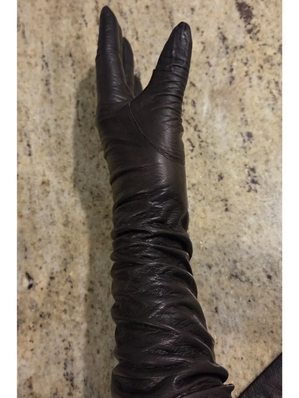 Vintage Womens Size S/M Brown Soft Leather Formal 14